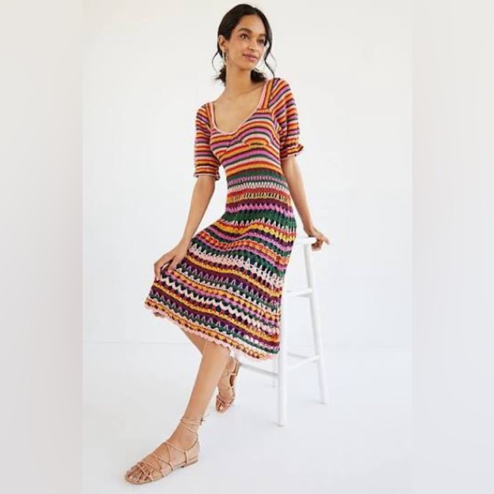 Farm rio Palermo crochet midi dress
